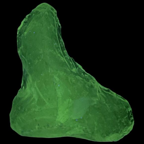 Clear Translucent Art Glass Cullet Glowing Manganese Slag Glass #4GM367 - Picture 1 of 7